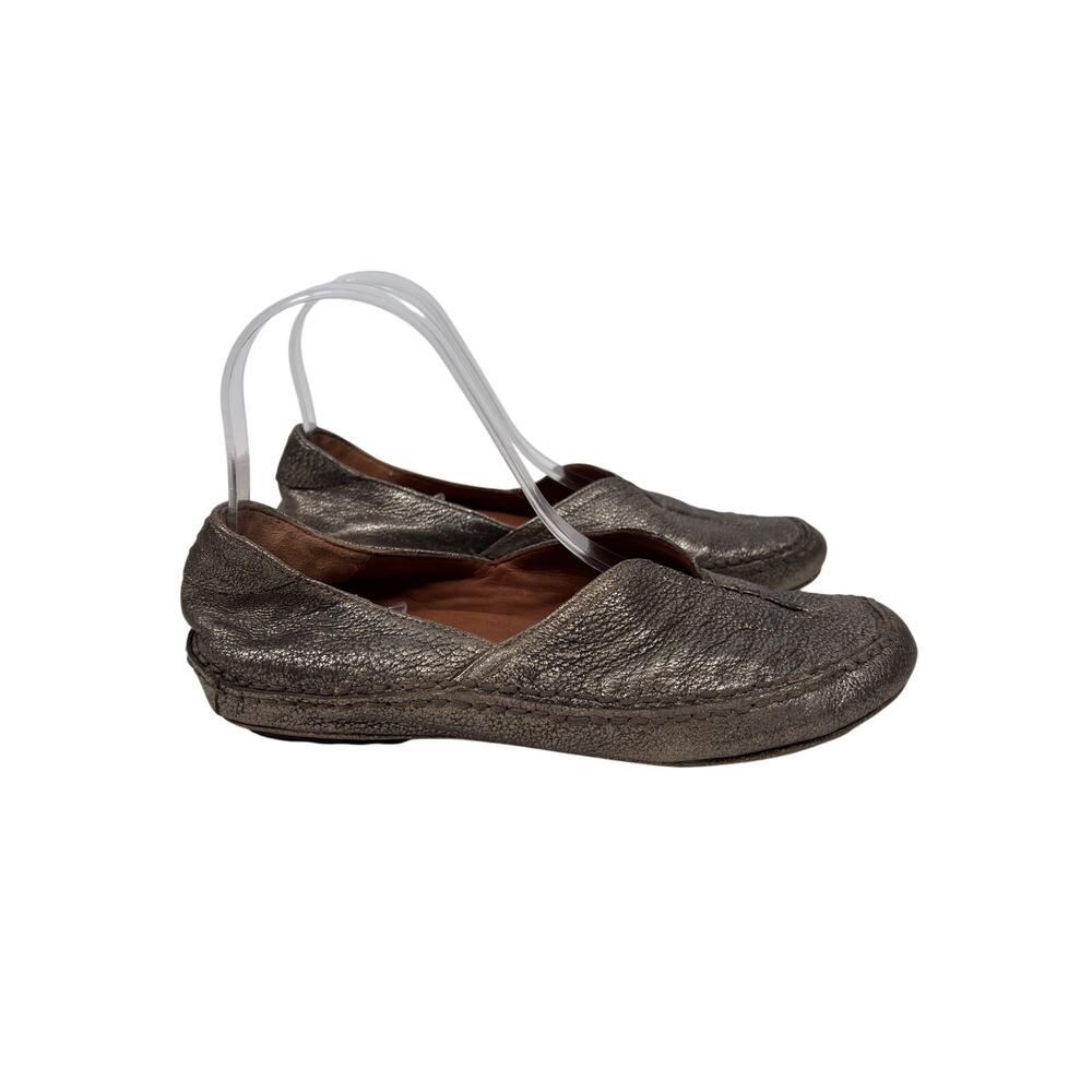 Gentle Souls Soleful Loafers Womens 7.5 Bronze Metallic Pebbled Leather